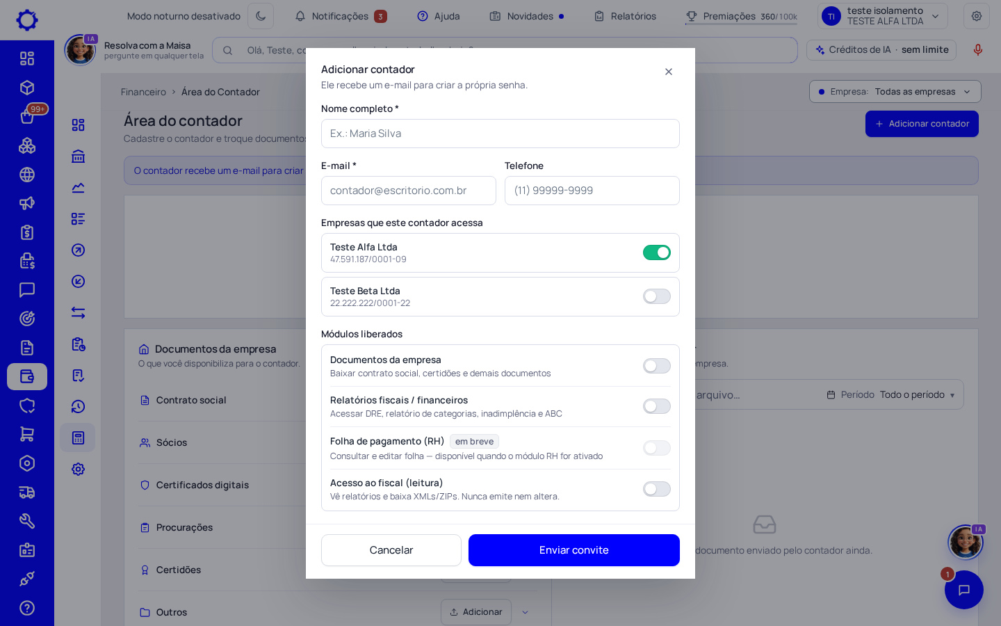 Passo 2: Clique em «Adicionar contador» e escolha o que ele vê