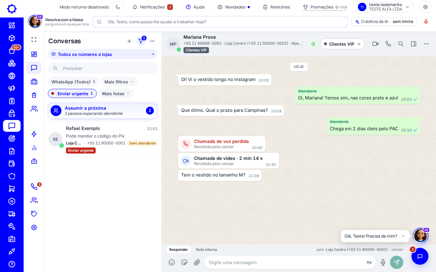 Passo 17: Ver só quem está na lista