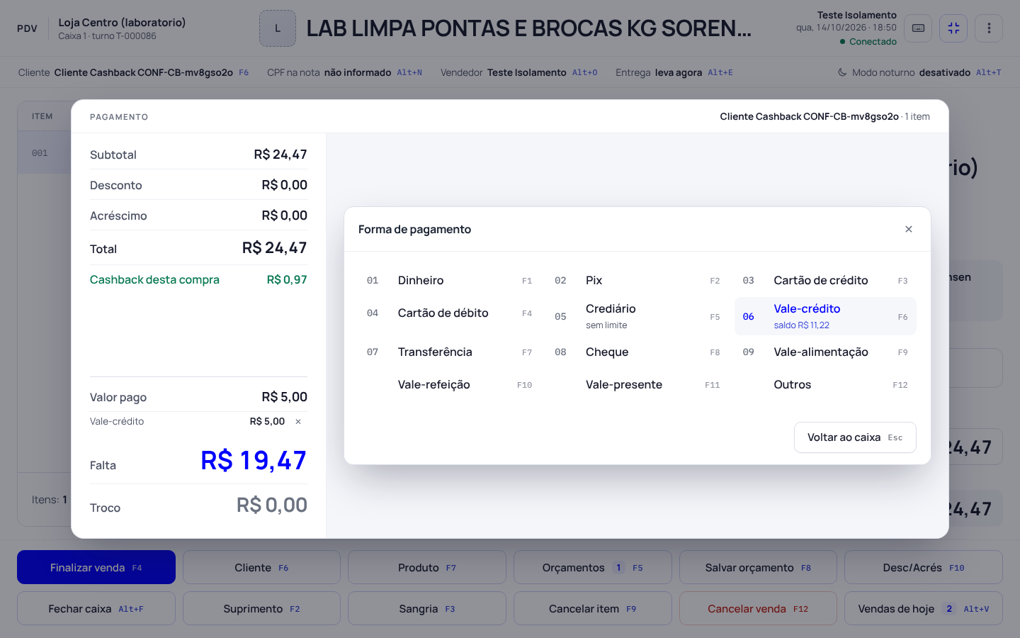 Passo 3: Use o crédito na próxima compra