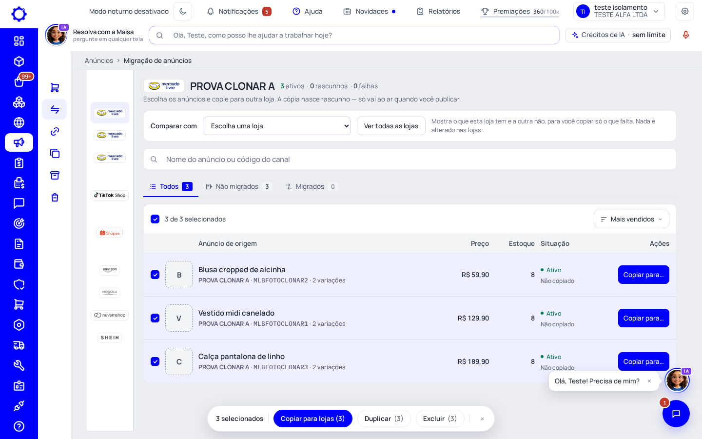 Passo 1: Escolha os anúncios