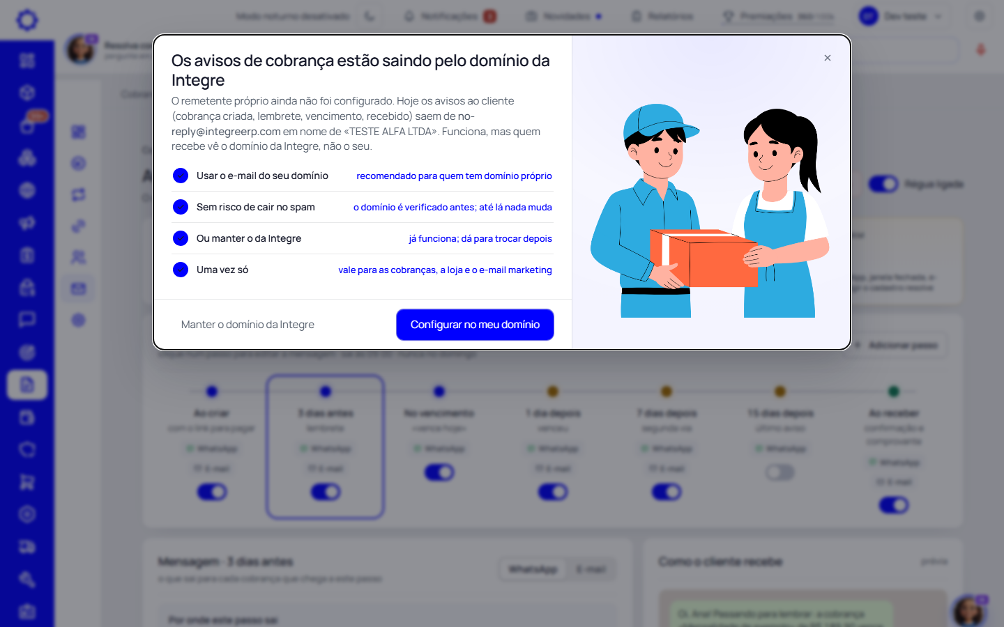 Passo 3: Escolha o remetente dos e-mails