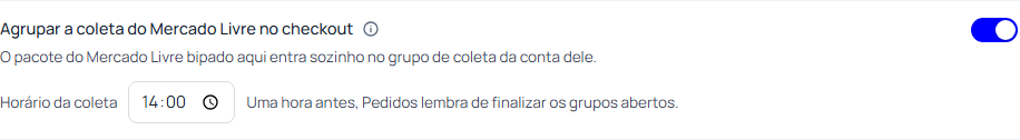 Passo 1: Ligue a coleta agrupada