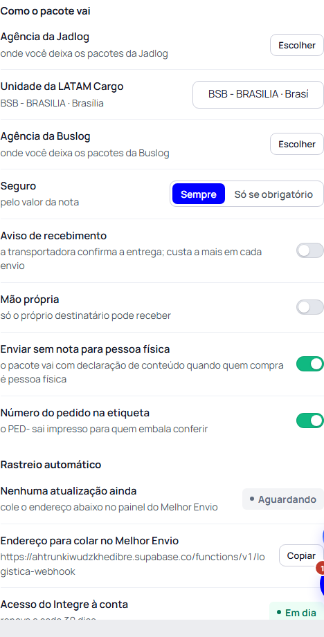 Passo 6: Escolha a unidade da LATAM Cargo