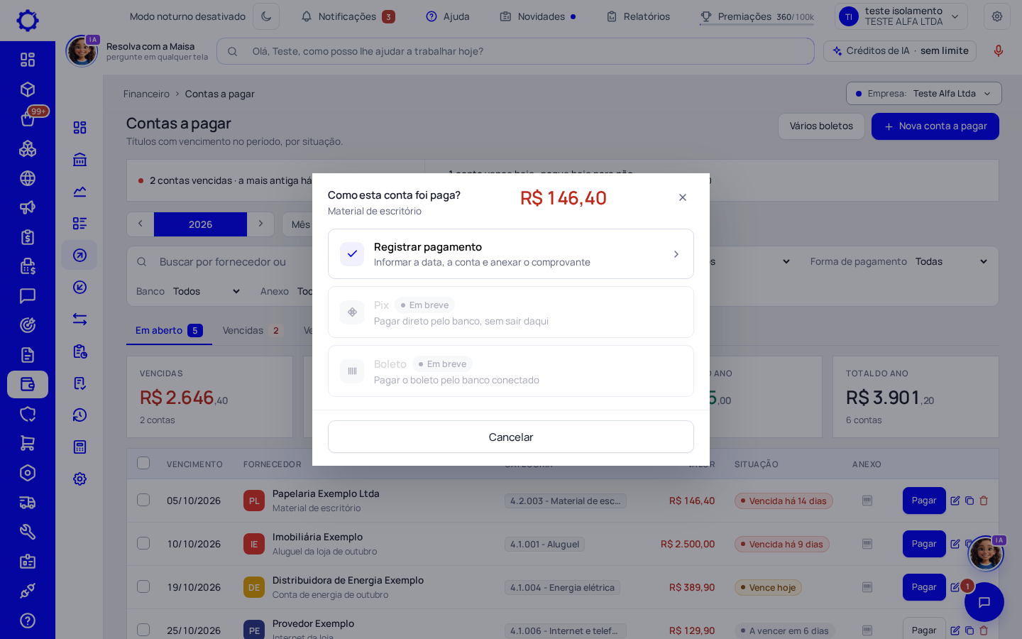 Passo 4: Clique em «Pagar» na linha