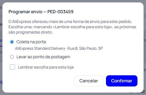 Passo 4: Ou pela lista de pedidos