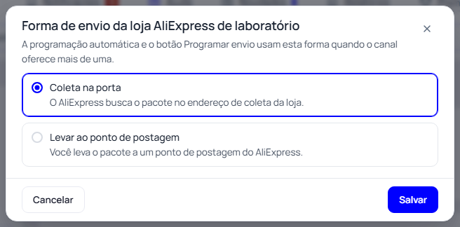 Passo 8: Salve a forma de envio da loja