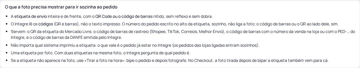 Passo 4: Veja o que a foto precisa mostrar