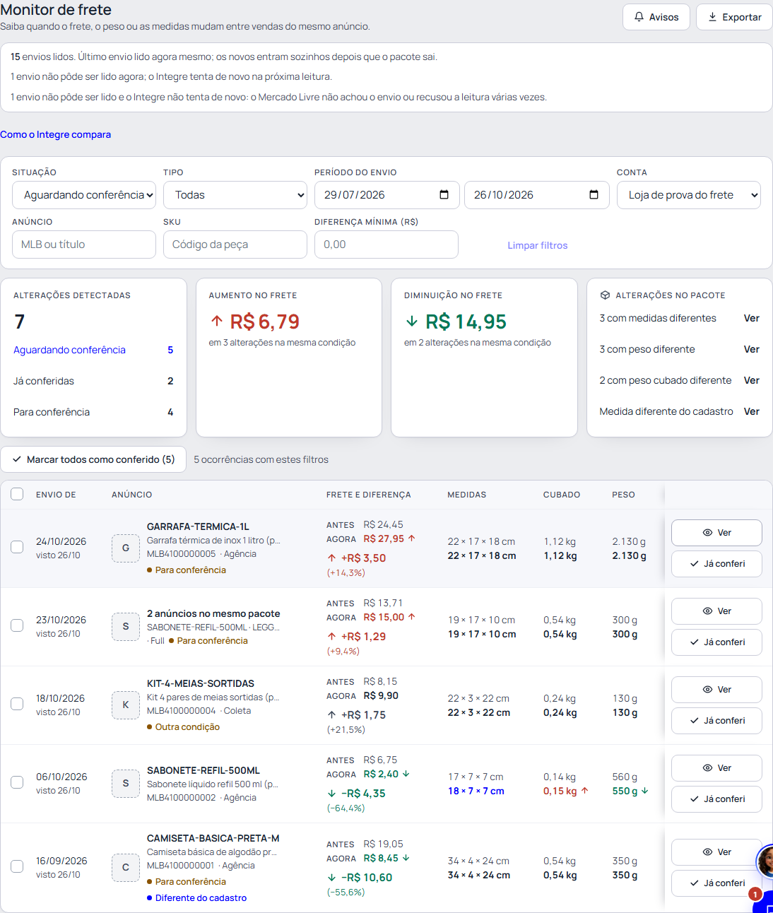 Passo 2: Leia os cartões e a lista