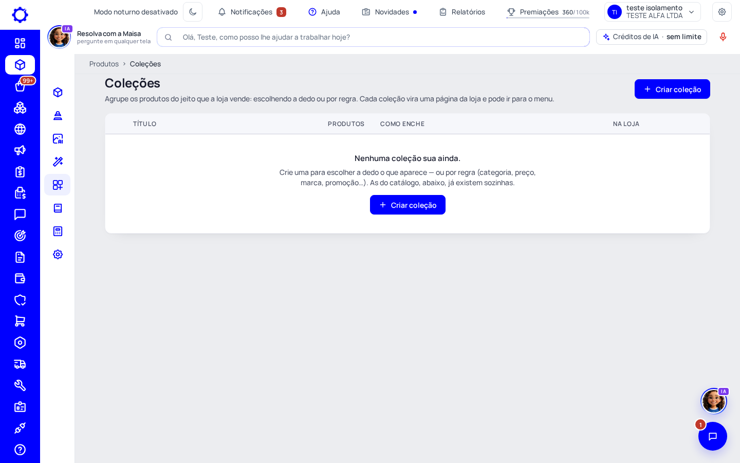 Passo 5: Crie as coleções