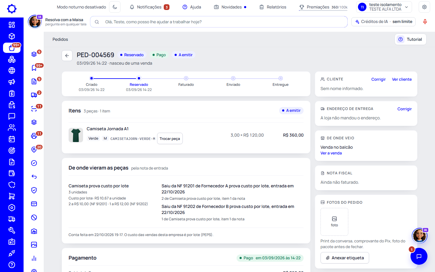 Passo 3: Confira de qual nota a peça saiu, e a quanto