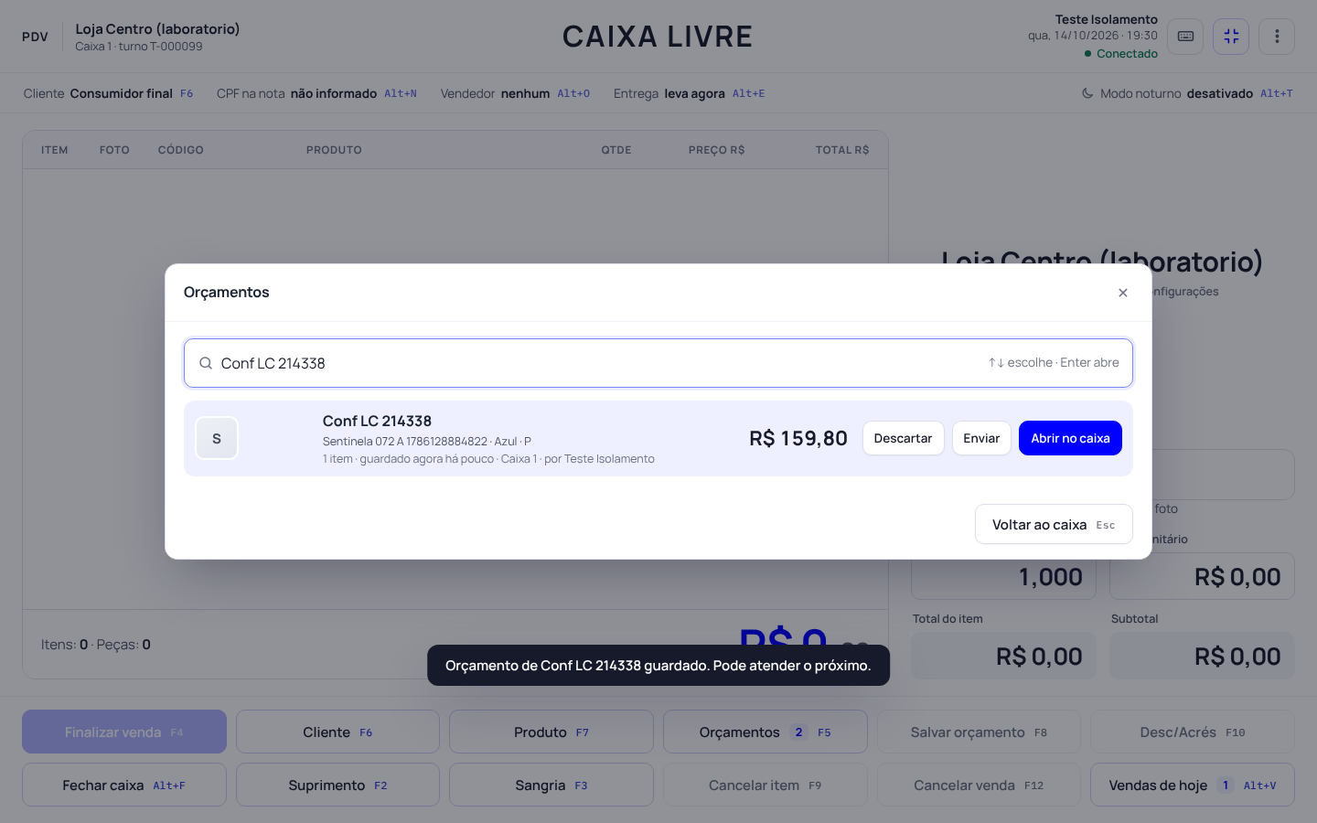 Passo 2: Reabra com o F5