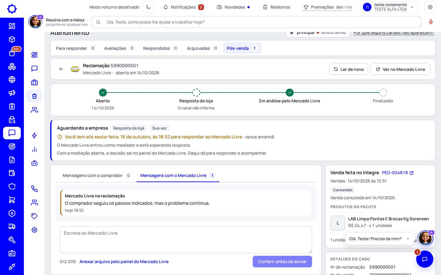 Passo 3: Atenda o caso pelo prazo