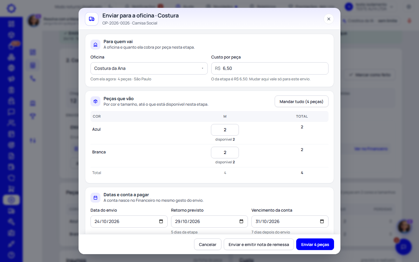 Passo 7: Envie as peças para a oficina