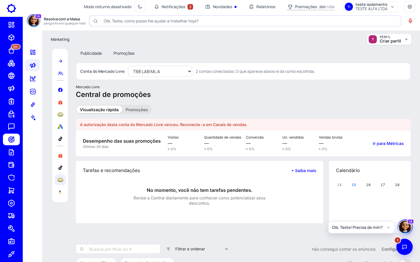Passo 2: Escolha a conta