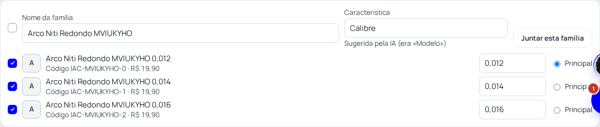 Passo 2: Confira o nome da característica