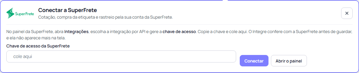 Passo 3: Cole a chave no Integre