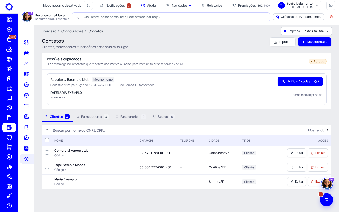 Passo 1: Veja os «Possíveis duplicados»