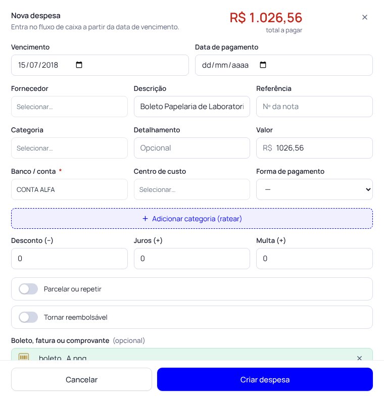 Passo 4: Conferir e lançar