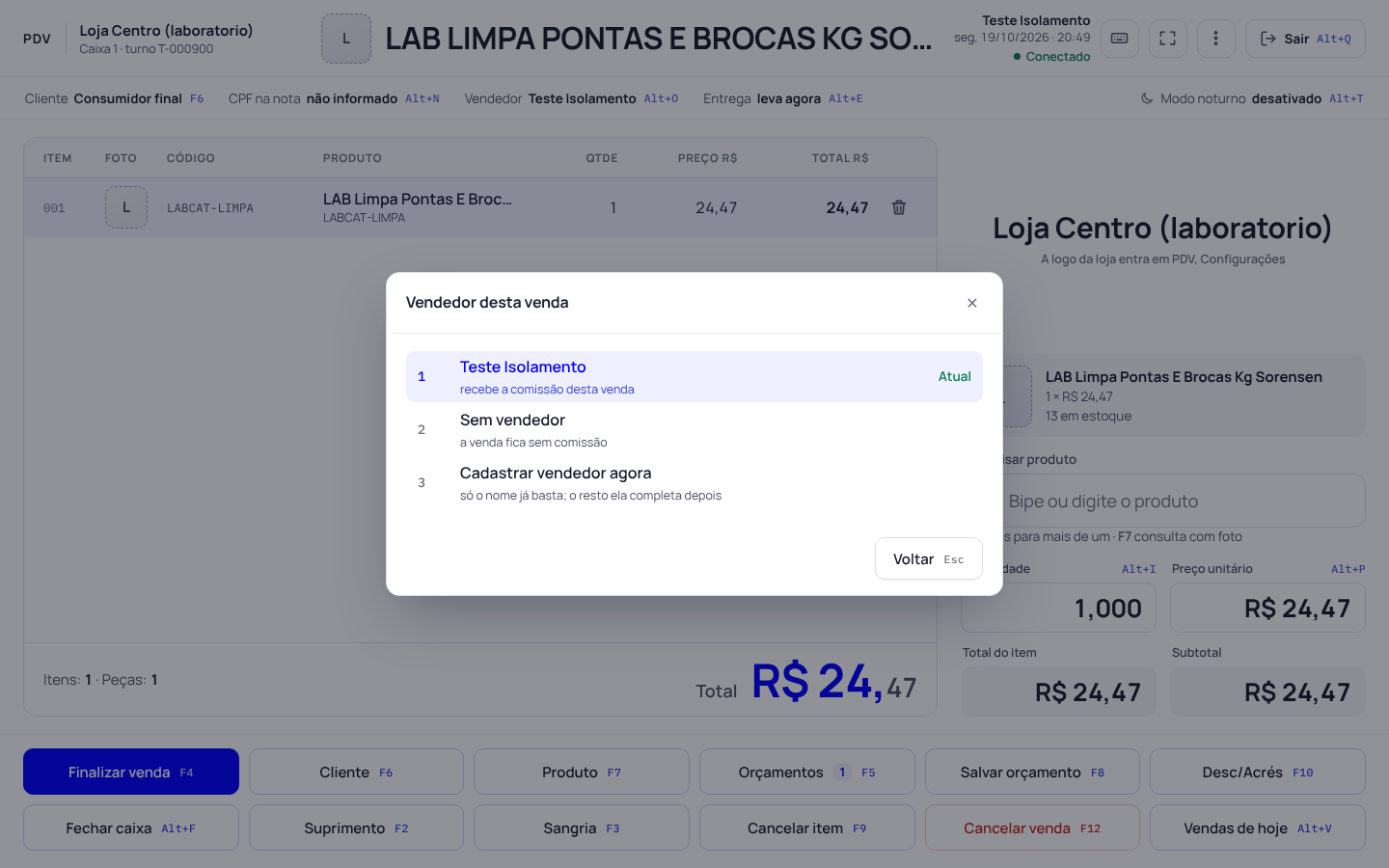Passo 6: Escolha o vendedor